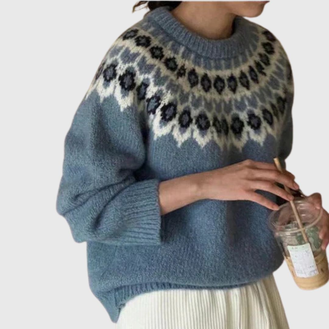 Julia - Elegant Jacquard Sweater