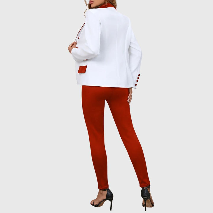 Riley - Elegant Color Block Blazer Set