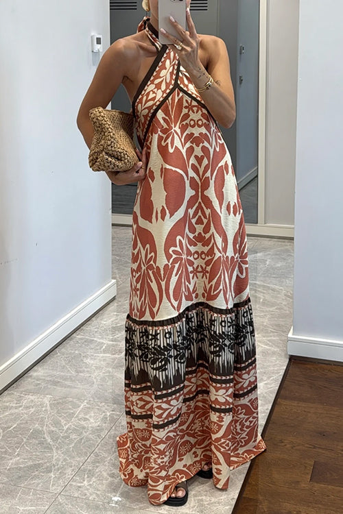 Zarela – Criss-Cross Back Maxi Vacation Dress