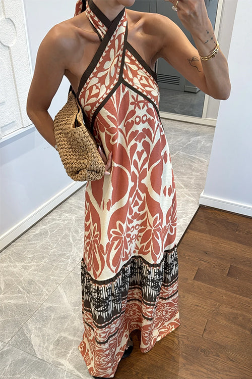 Zarela – Criss-Cross Back Maxi Vacation Dress