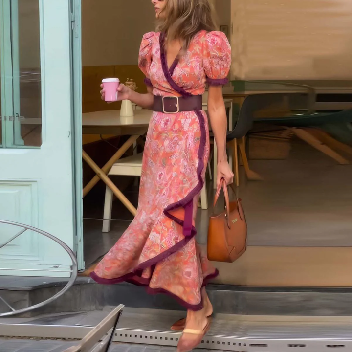 Emilia – Ruffled Puff Sleeve Maxi Dress