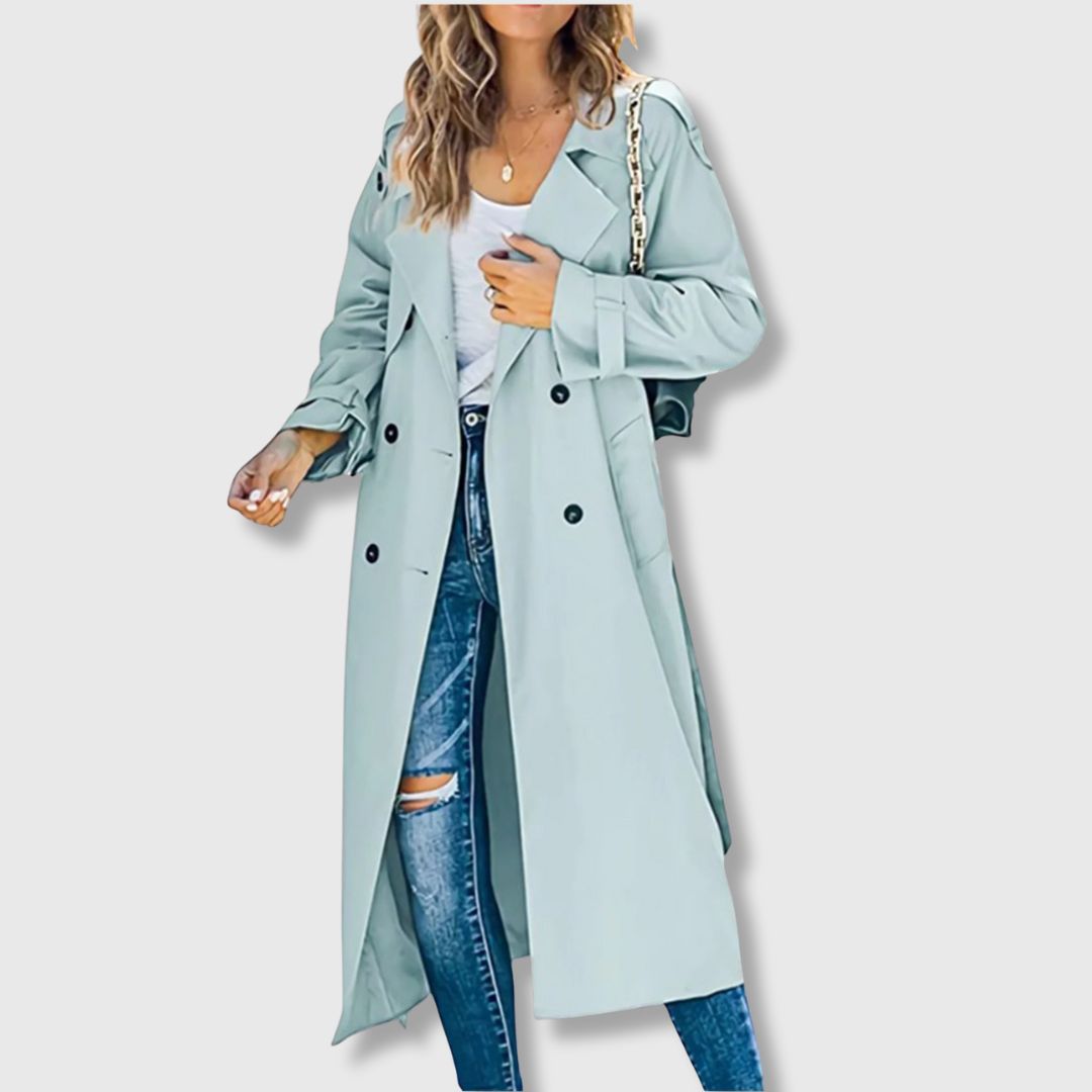 Clarisse - Long trench coat for easy elegance