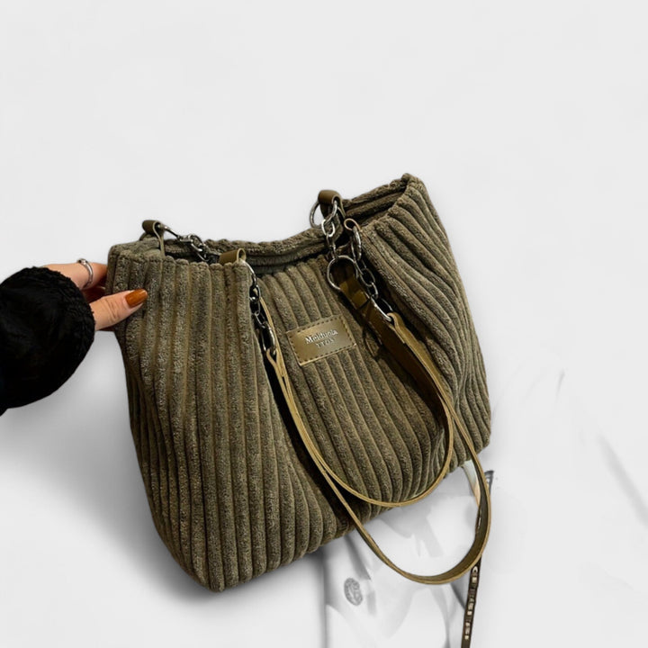 Lara. - Soft Cord Shoulder Bag