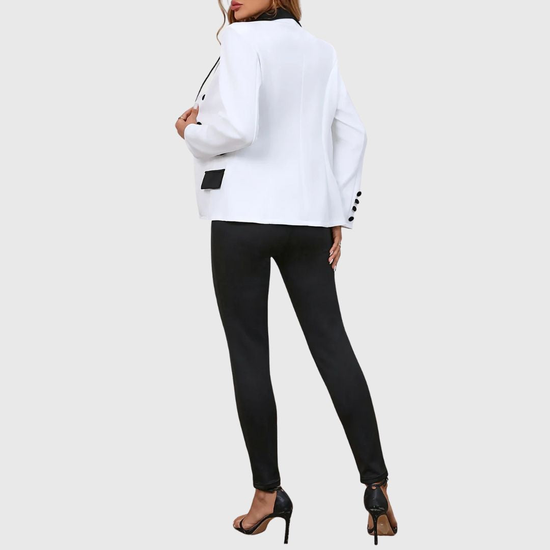 Riley - Elegant Color Block Blazer Set