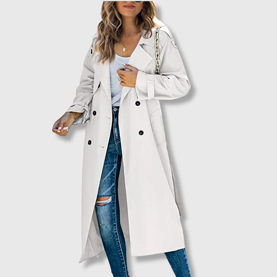 Clarisse - Long trench coat for easy elegance