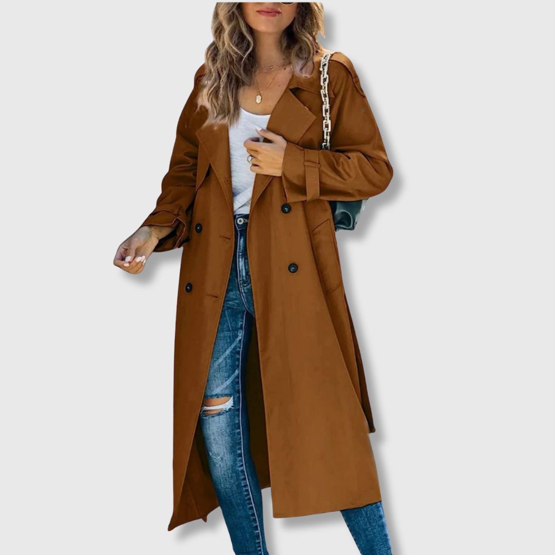 Clarisse - Long trench coat for easy elegance