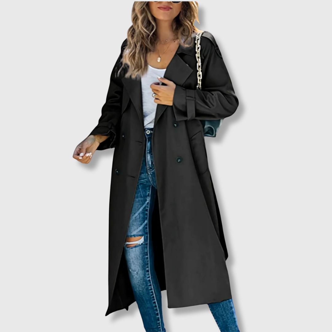 Clarisse - Long trench coat for easy elegance