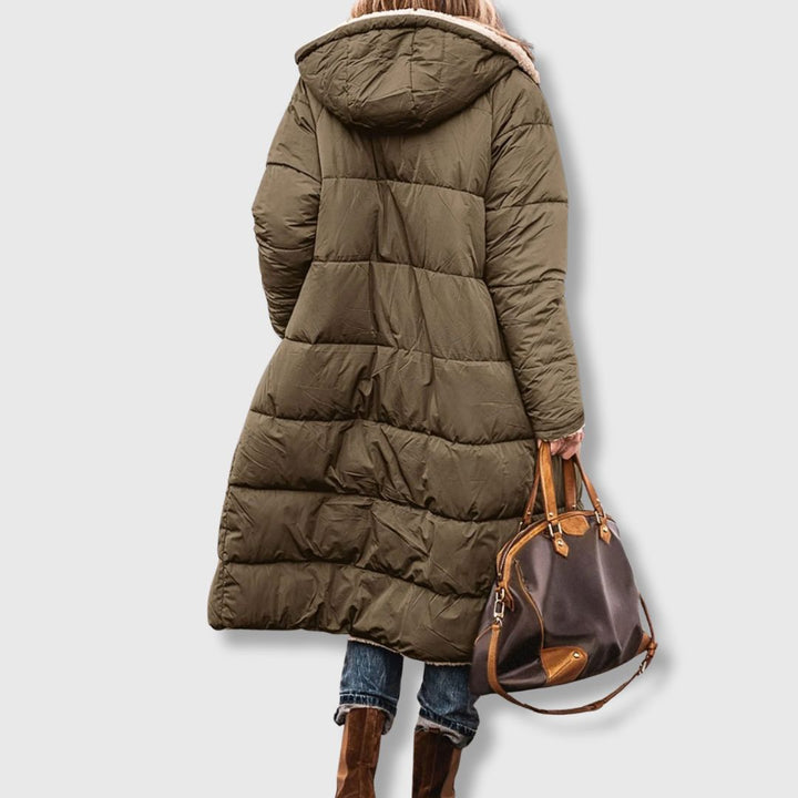 Johanna - Reversible sherpa coat for cosy warmth