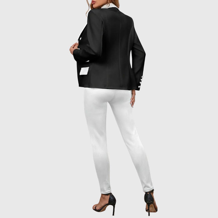 Riley - Elegant Color Block Blazer Set
