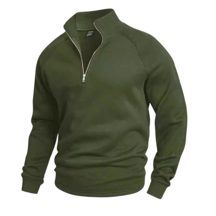 Heritage Cotton Half Zip Jumper