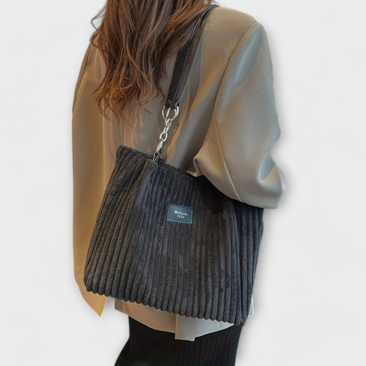 Lara. - Soft Cord Shoulder Bag