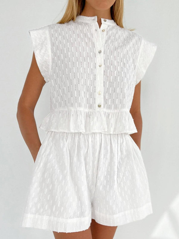 Short Sleeve Cotton Shorts Set
