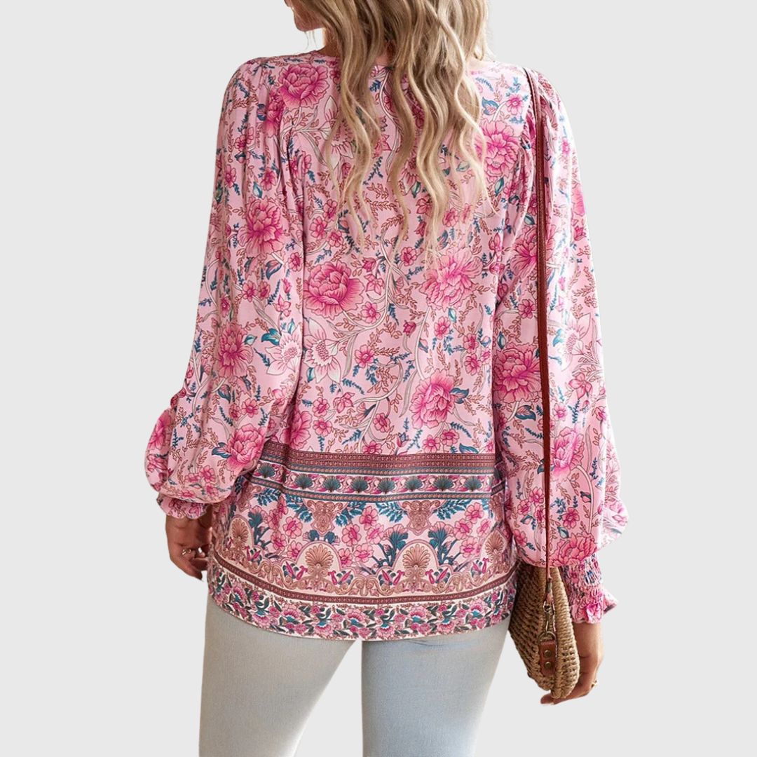 Ella – Lightweight Floral Top with a Soft Drape
