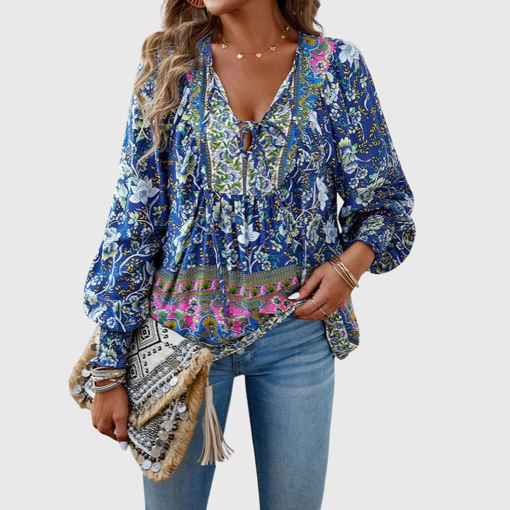 Ella – Lightweight Floral Top with a Soft Drape