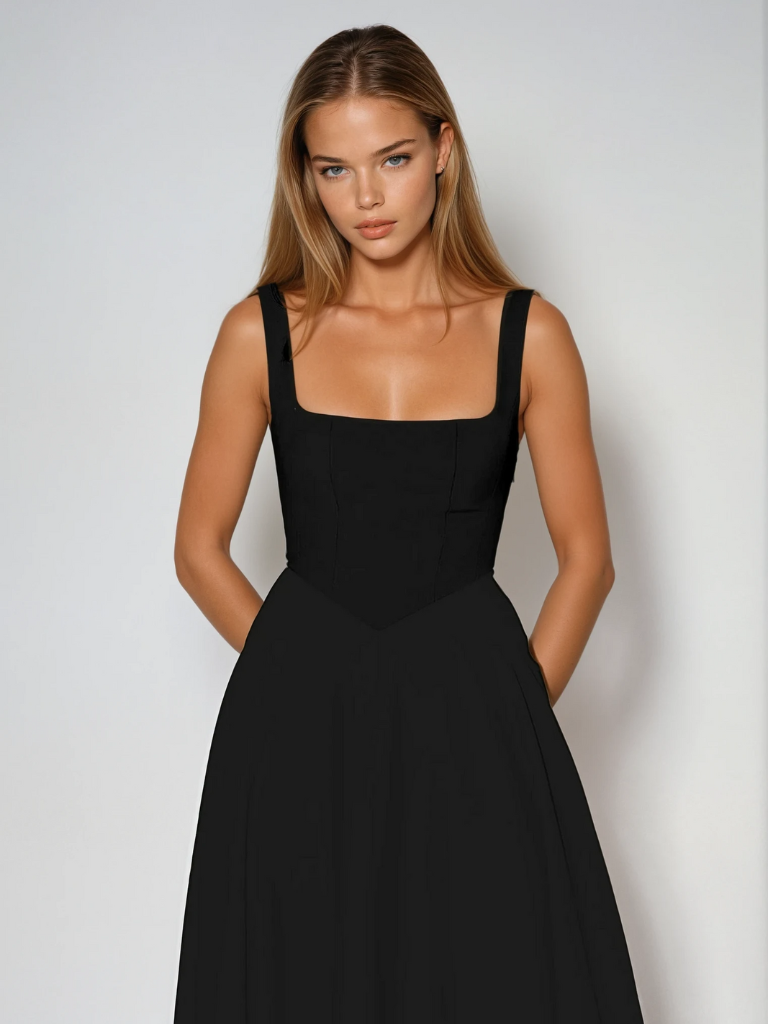 Luretta – Modern Sleeveless Midi Dress