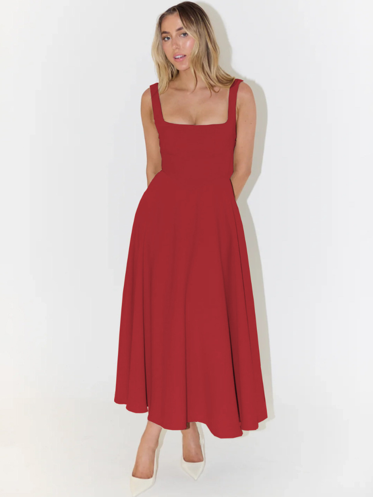 Luretta – Modern Sleeveless Midi Dress