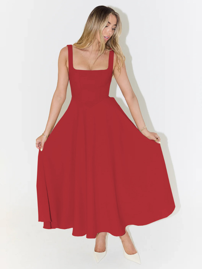 Luretta – Modern Sleeveless Midi Dress