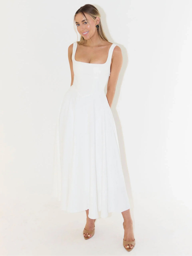Luretta – Modern Sleeveless Midi Dress