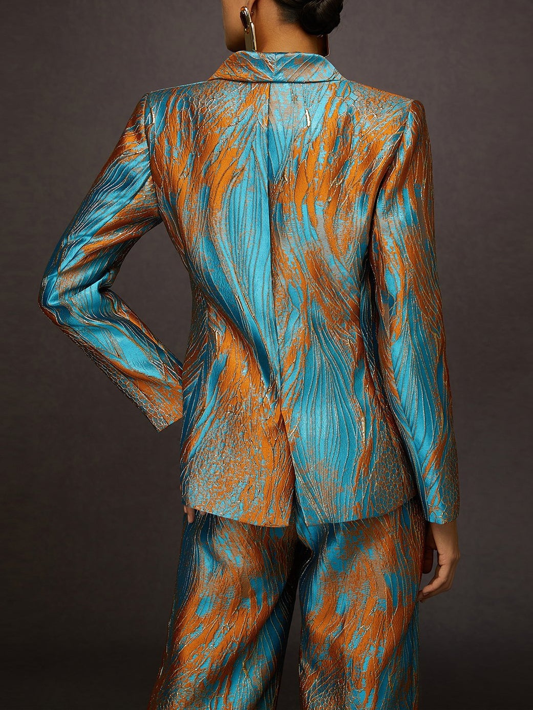 Elegant Jacquard Two-piece Suit