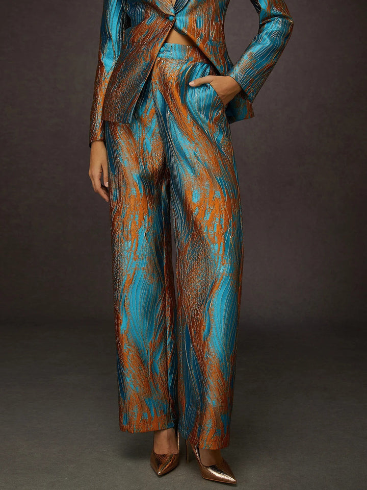 Elegant Jacquard Two-piece Suit