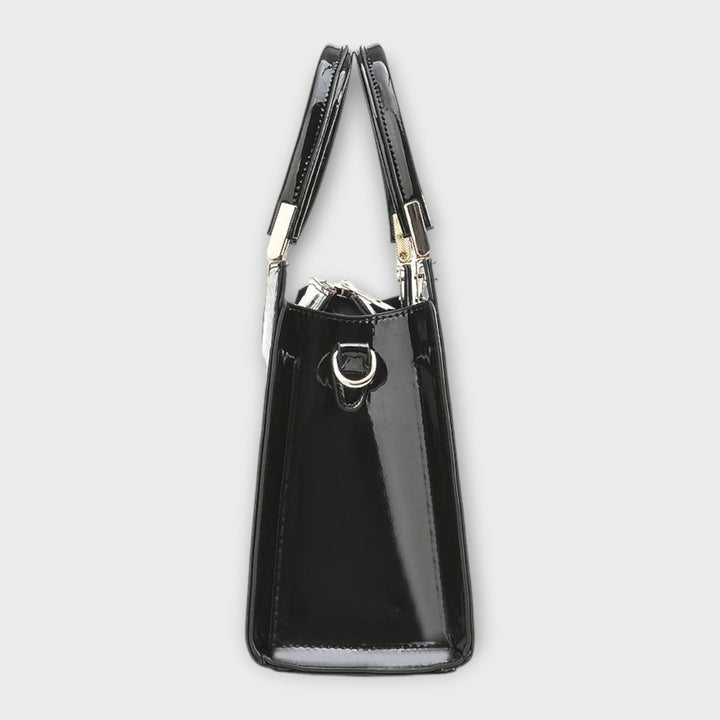 Lara. - Glossy Crocodile Pattern Handbag