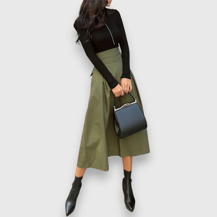 Estelle – Flowy Midi Skirt with Refined Simplicity