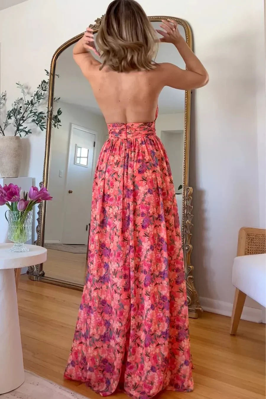 LunaFloréa – Maxi Dress with Floral Print